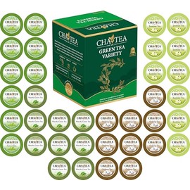 Cha4TEA Assorted Green Tea K-Cup Pods - 36 Count Variety Pack
