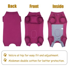 Axcimond Dog Body After Surgery Leak Protection Dog Surgery Body Dog Castration Male Medical Pet Shirt Dog Onesie Wound Protection Suits for Dogs with Velcro Fastening Alternatives to Cone and