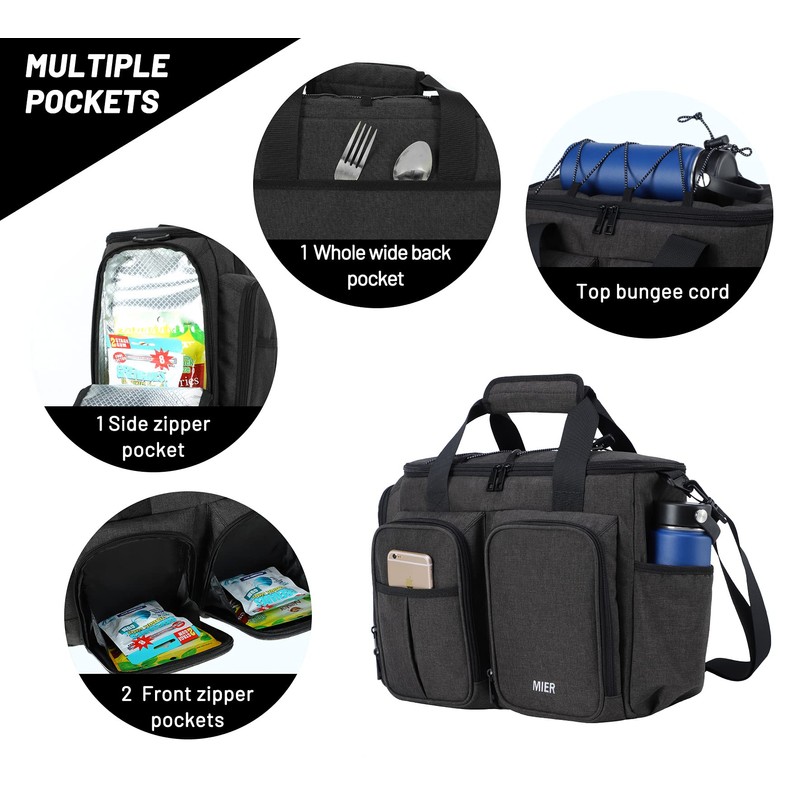 MIER Lunch Box for Men Heavy Duty Insulated Lunch Bag