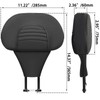 FOVPLUE Adjustable Rider Backrest,Detachable Plug-in Driver Backrest Pad w/Mounting Kit