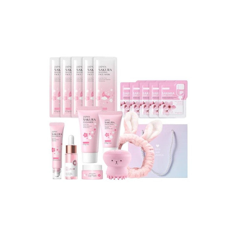 Sakura Sakura Face Care Set, Moisturising Skin Care Sets, Cherry
