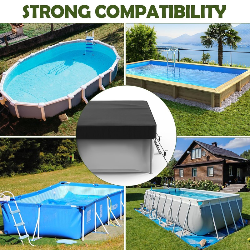 12x24 FT Rectangular Pool Covers for Above Ground Pools, Heavy