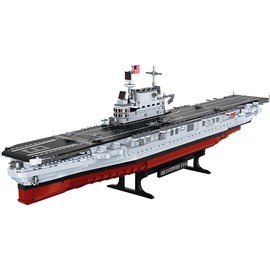 Gonli USS Enterprise Aircraft Battleship Building Toys Set (1883Pcs) WW2 Navy Ship Model with Molded Airplanes and Display Stand, 30" Long Military Building Block Toy for Teens and Adults