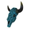 Southwest Steer Bison Bull Cow Skull With Mosaic Turquoise Rocks
