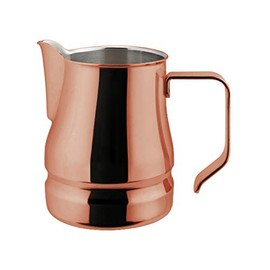 ILSA Evolution Milchkännchen für Cappuccino und Latte Art, Edelstahl 18/10, kupferfarben, 6 Tassen, Fassungsvermögen 50 cl