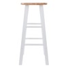 Winsome Element 2pc Set 29" Bar Stool, Natural/White Finish