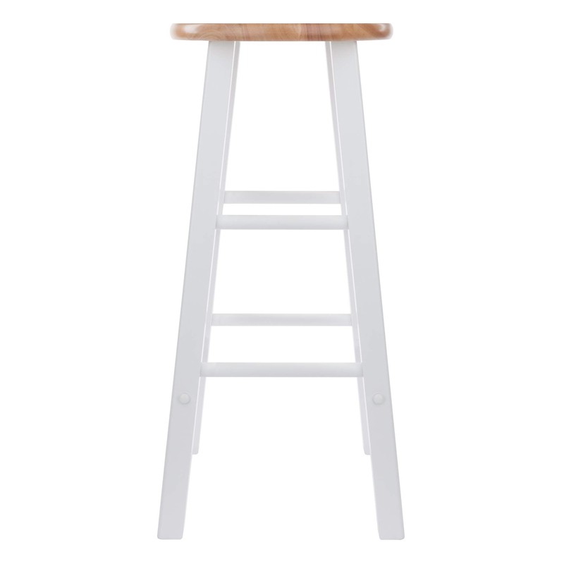 Winsome Element 2pc Set 29" Bar Stool, Natural/White Finish