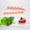 JECOMPRIS Fridge Egg Holder Auto Rolling Egg Container for Refrigerator