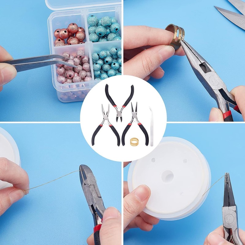 Jewelry Pliers 5 Pcs Wire Cutters for Jewelry Making Crafts