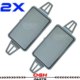 OGH Parts Sun Visor Shade Mirror Cover Gray For Mercedes W211 E320 E350 E500 E550 1 PAIR