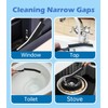 3 Piece Hard Bristle Corner Cleaning Brush, Split Cleaning Brush
