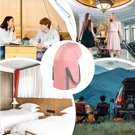 Foldable Foot Bath Soaking Bag - 11.81x25.98 inches Aluminum Foil Foot Wash Basin with Knee Cover | Pedicure Foots Spa Tub Bag, Portable Foots Bucket for Travel, Outdoor, Laundry Use