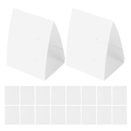 SEWACC Standing Earring Display Cards for Selling 100Pcs Necklace Jewelry Holder Blank Cardboard Shows Card for Small Business Jewelry Packaging Display DIY Crafts White
