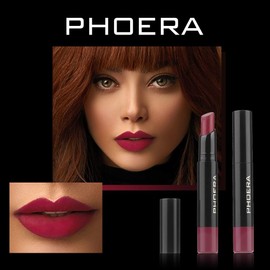 PHOERA Ultra Matte Non-Transfer Lipstick, 24hr Long-Lasting, Waterproof, Smudge Resistant, High-Intensity Colour, Creamy Matte, Hypoallergenic (304 NATALIE)