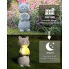 Solar Cat Outdoor Statues for Garden-Outside Decor