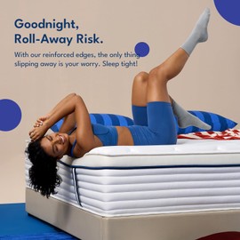 12 Inch Queen Size Mattress in A Box, Medium Firm Mattress of Cooling Gel Memory Foam & Individual Pocket Coils for Motion Isolation & Pressure Relief, CertiPUR‑US Certified
