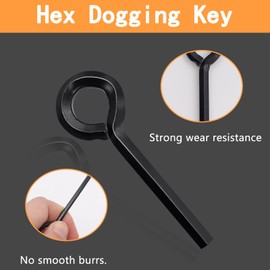 Aienxn 12pcs Black 7/32", 5/32", 1/8" Standard Hex Dogging Key with Full Loop, Metal Allen Wrench Door Key for Push Bar Panic Exit Device