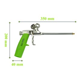 ToolSpace Universal Foam Gun for Application with Precision Dosage Aluminium Body with Copper Nozzle and Nickel Plated Tips Includes 14.25" x 6.3" x 2"