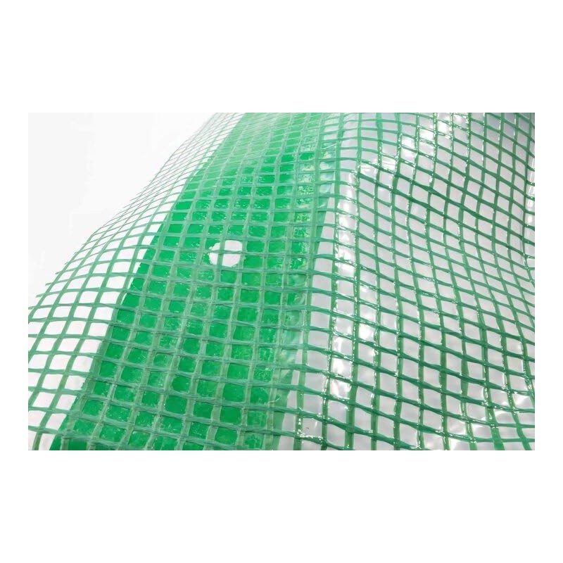 VEPATIM Grid Tarpaulin 2.00 x 1.00 m Transparent with Green