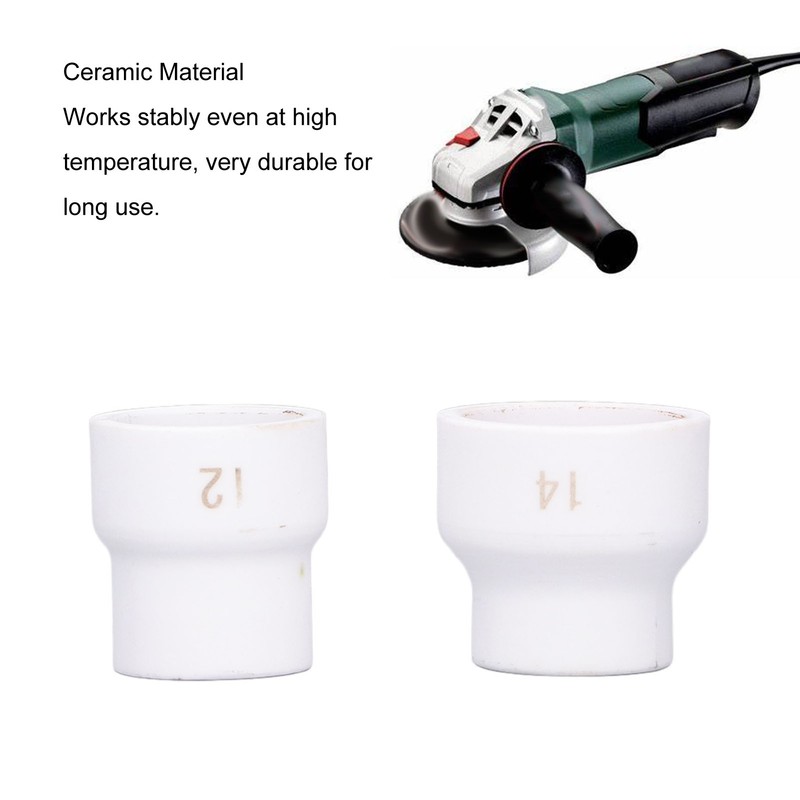 2Pcs TIG Welding Cup 12#/14# Ceramic Nozzle Accessory Set Kit