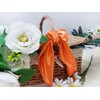 1 Piece of Orange Square Satin Scarf Wrap Neck Scarf