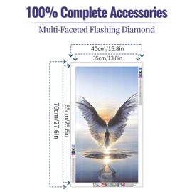 YALKIN 5D Diamond Painting Kits for Adults, Large Diamond Art Kits Full Drill Diamond Painting Kit for Adult Beginners, DIY Crystal Picture Art for Home Wall Decor 40x70cm/15.7x27.6in