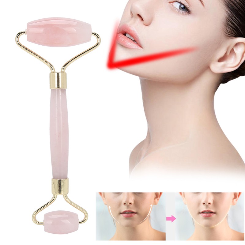 Face Roller Massager Dual Head Natural Roller Massage Tool for