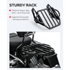 Benlari Gloss Black Detachable Luggage Rack 2-Up Mounting Rack Compatible