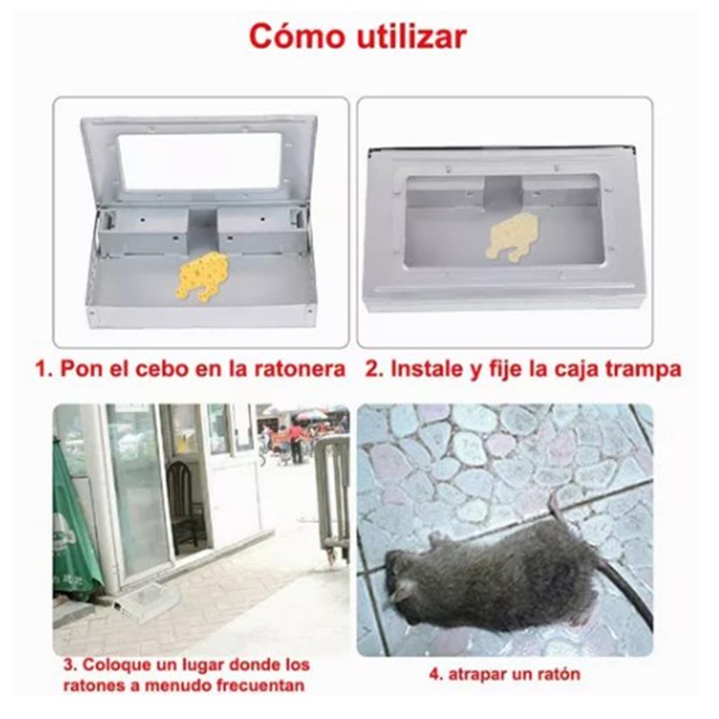 Mouse Trap Reusable Large Space Perspective Window Mechanical Metal Bait