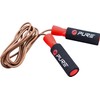 Pure2Improve - Springseil aus Leder, Fitnessseil zum Springen, Schwarz/Rot, P2I201200