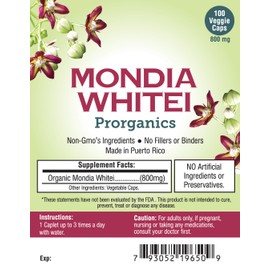 PRORGANICS 100 Rare Mondia Whitei Capsules by Prorganics