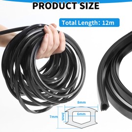 DBREAKS Aluminium Profile Slot Cover Flat Sealing Strip, 6 mm x 12 m Soft PVC Protective Sealing Strips, Edge Strips for Aluminium Profile, Dust Protection, Soft, Cover Sealing Strips for 3D Printers