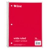 C-Line 1 Subject Notebook, 8 x 10-1/2 Inches, Wide Ruled,