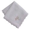 Sofisti Initial Lace Towel Handkerchief White Ladies Ladies Hand Towel