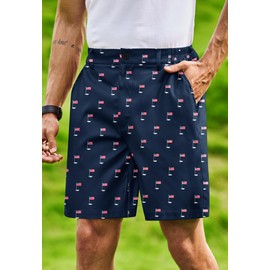 Arvilhill Men's Independence Day Patriotic Trunks Red White and Blue Dress Short Practical Pocket Short Pant M‌