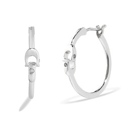 Coach Women's Interlock C Signature Hoop Earrings