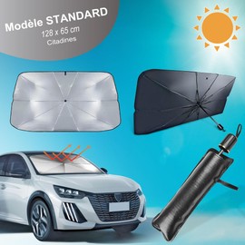 KINSTON - UV Umbrella - Standard Car Parasol - Sun Protection Car Front - Standard Model 128 x 65 cm Citadinen