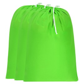 Miss Promation Travel Laundry Bag, Nylon Laundry Bag-Machine Washable Dirty Clothes Organizer with Drawstring，Easy Fit a Laundry Hamper or Basket 28" x 38" (Grass Green)