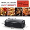 Techwood 1500W Smokeless Indoor Electric Grill with Non-Stick Plates and