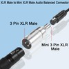 QIANRENON 3 Pin XLR to 3 Pin Mini XLR Headphones