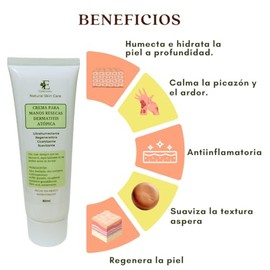 Epidermika Crema Ultra Humectante para Manos Resecas y Dermatitis Atópica y Por Contacto, Calmante, Cicatrizante, Suaviza la Piel Endurecida, Hipoaler