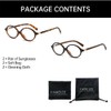 YAMEIZE Small Oval Blue Light Glasses Women - Men Retro