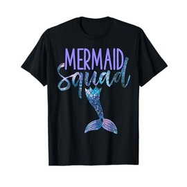 Mermaid Squad Cute Funny Birthday Bridal Bachelorette Party T-Shirt