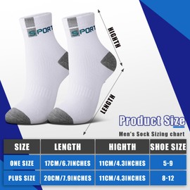 Bencailor 15 Pairs Men's Crew Socks Breathable Athletic Comfort Lightweight Sport Socks for Men (White, Black, Blue, Gray,8-12)