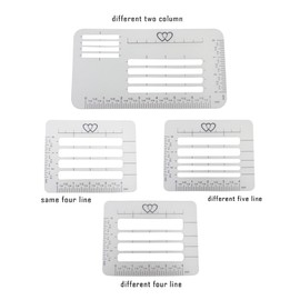 niCWhite Envelop Addressing Guide Stencils Templates Lettering Straight Writing Ruler Guide,4-Pack,for Hand Addressed Envelopes,Thank You Card,Mother's Day,Wedding Party Invitation