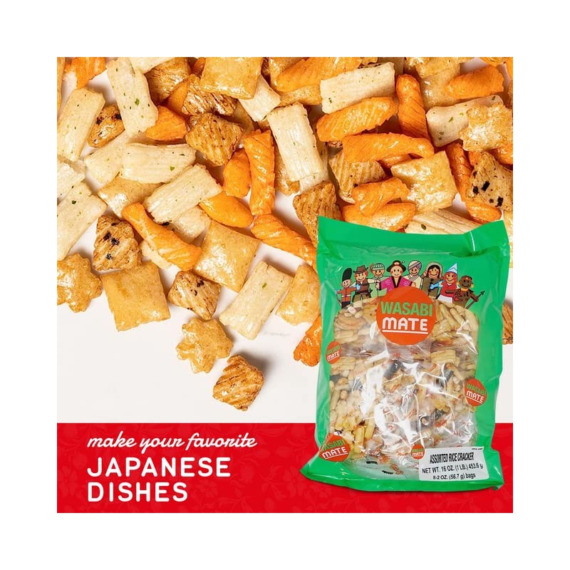 Shirakiku Japanese Assorted Rice Cracker Wasabi Mate - Oriental Asian