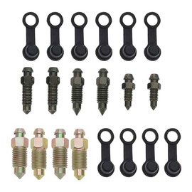 The Lord of the Tools 10Pcs Hollow Bolt Bleeder Screw M6x1mm M7x1mm M8x1.25mm M10x1mm M10x1.25mm with Rubber Cap for Motorcycle Brake Master Cylinder Exhaust Screw Replacement