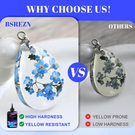 Bsrezn 1KG Bulk UV Resin Kit, Crystal Clear 1000g Large UV Cure Epoxy Resin Hard Kit Premixed Resina UV Transparent Solar Activated Glue for Jewelry Making Fast Curing with 6 Colors Mica Powder