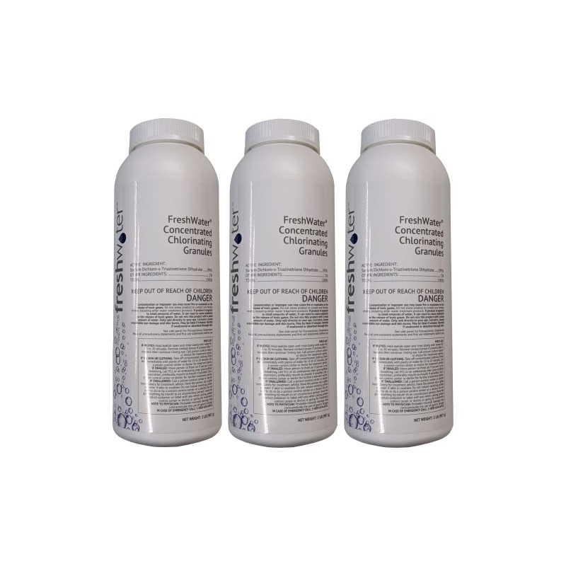 Hot Spring 80021 Conc Chlorinating Granular 2 LBS 3PK, white