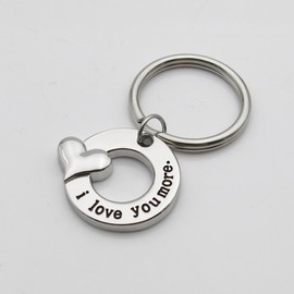 I Love You More Keychain Key Chain Mother Daughter Gift Girlfriend Boyfriend Gift